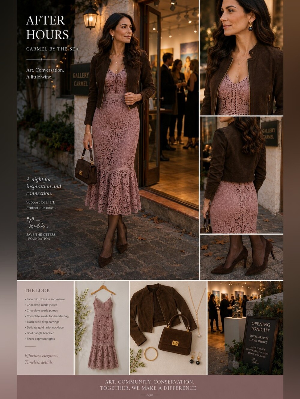 FATE Blush Lace Midi Dress with Spaghetti Straps